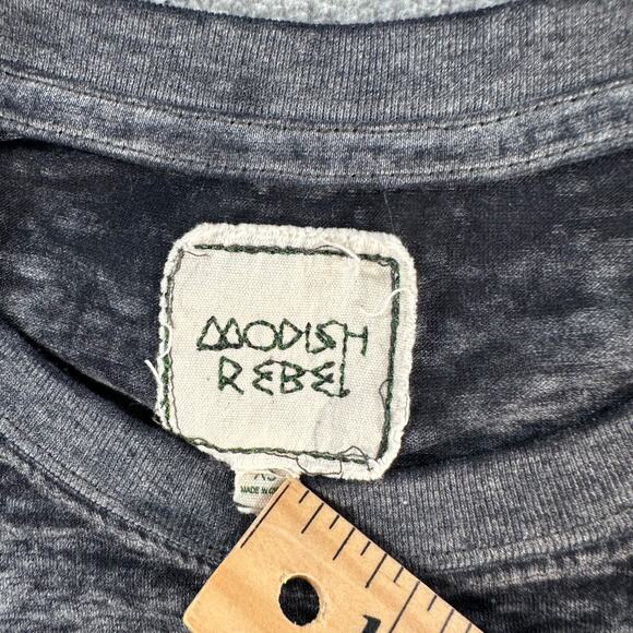Modish Rebel Distressed Tour 79’ Racing T-Shirt Size X-Small Gray Short Sleeve - Picture 3 of 8